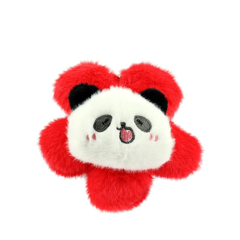 Charming Panda Plush Keychain With Vibrant Flower Accents Ideal For Bag Accessories