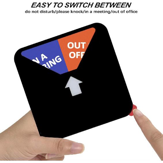 Office Privacy Sign,Do Not Disturb/Please Knock/Out of Office/in a Meeting Sign, Non-Scratch Magnetic Privacy Door Indicator That Lets Others Know