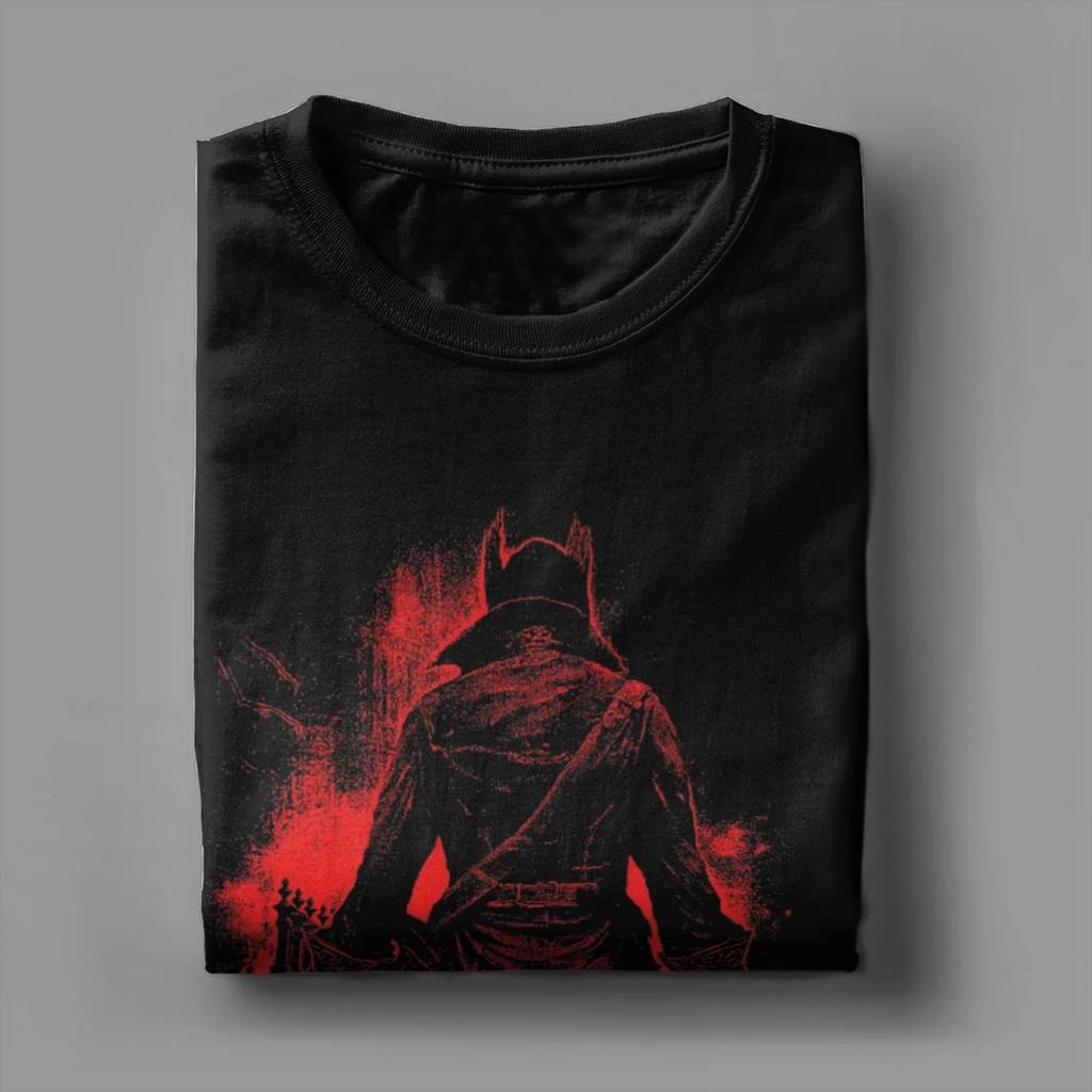 Men's  Fear The Old Blood T Shirt Bloodborne  Pure Cotton Tops Casual Short Sleeve Round Collar Tees Graphic Printed T-Shirts