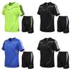 Men's Breathable Quick-drying Running Sport Set Short Sleeve Shirt And Shorts