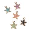 9-12Pcs Multi-Styles Starfish Shell Conch Crown Enamel Charms Pendant For Jewelry Making DIY Bracelet Necklace