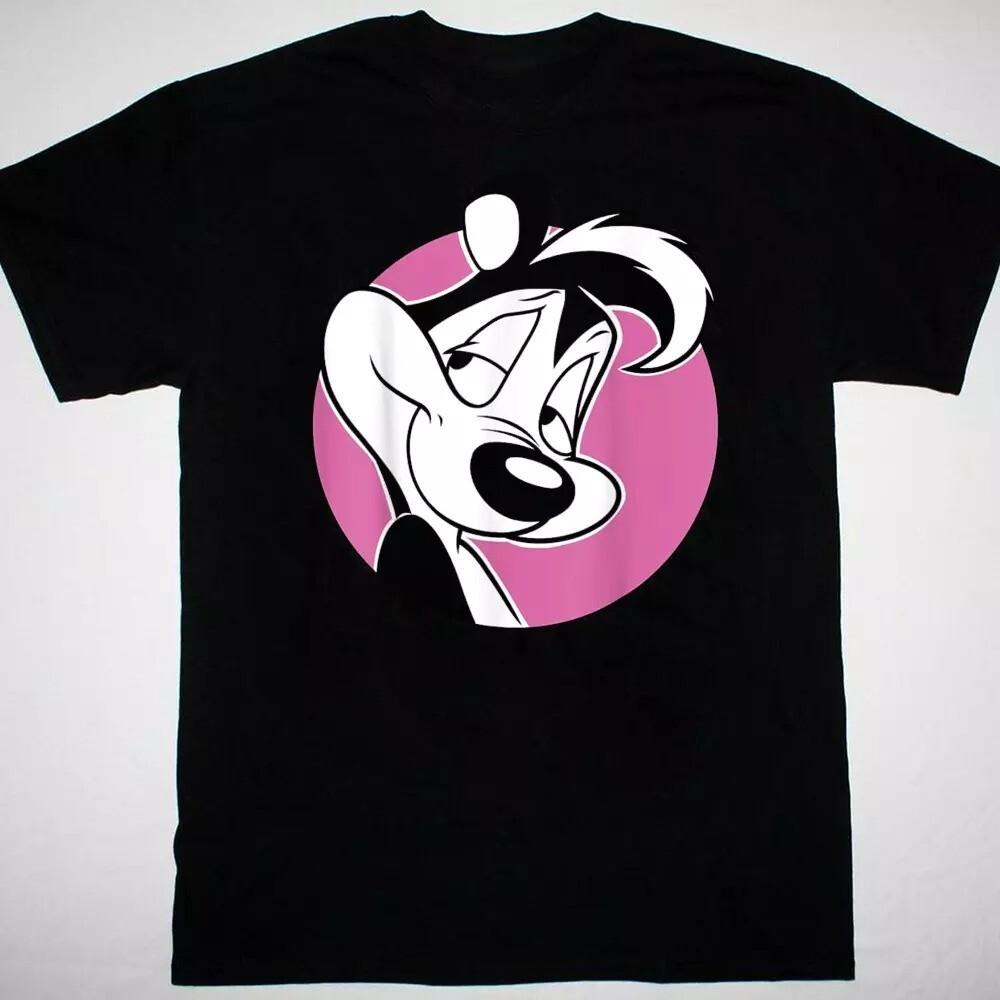 Pepe Le Pew Poster T-shirt Black T-shirt Short Sleeve All Sizes