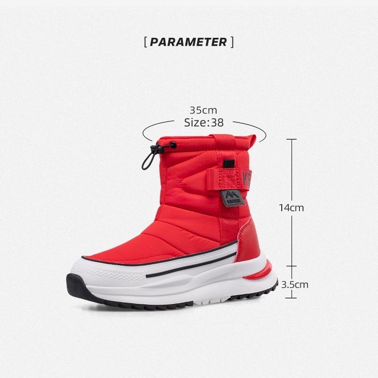Women Men Winter Snow Boots Thick Fleece Warm Non Slip Short Boots Casual