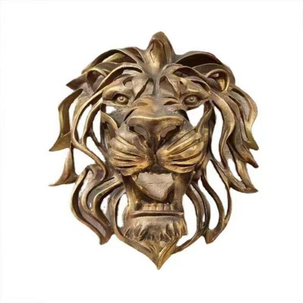 

Large Golden Lion Head Wall Mounted Art Sculpture Hollow Resin Lion Head Wall Art Livingroom Bedroom Home Garden Luxury Decor золотой