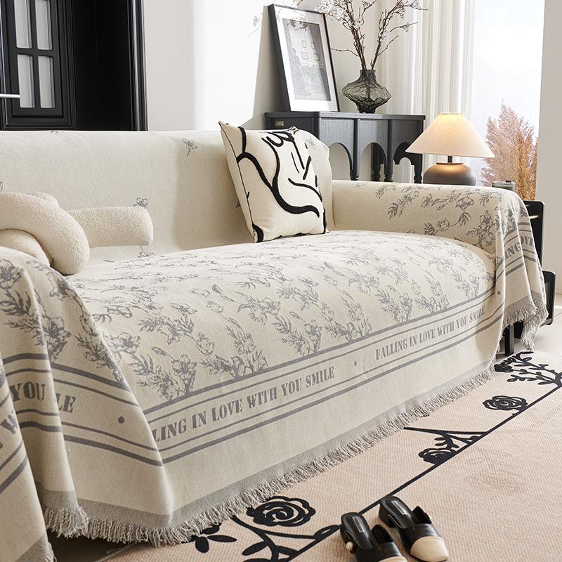 

Полотенце для дивана из шенилла Nordic Four Seasons, универсальное нескользящее, устойчивое к царапинам, чехол для дивана, противоморщинистый, двухсторонний, доступный чехол 180*130cm