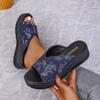 Women Slippers 2026 New Summer Wedges Sandals Beach Platform Slippers Trend High Heels Shoes Ladies Thick Slides Slides Women