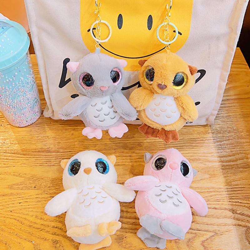 Adorable Plush Owl Keychain Cute Cartoon Bag Pendant Soft Toy Stuffed Animal