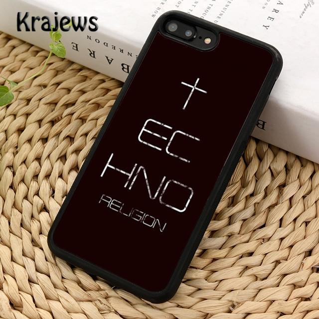 Krajews Love Techno Music Quotes Phone Case Cover For iPhone 17 Air 16 15 14 plus 12 13 pro max coque Fundas