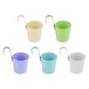Hanging Planters Set of 5 Colorful Metal Flower Pots with Easy Detachable Hooks