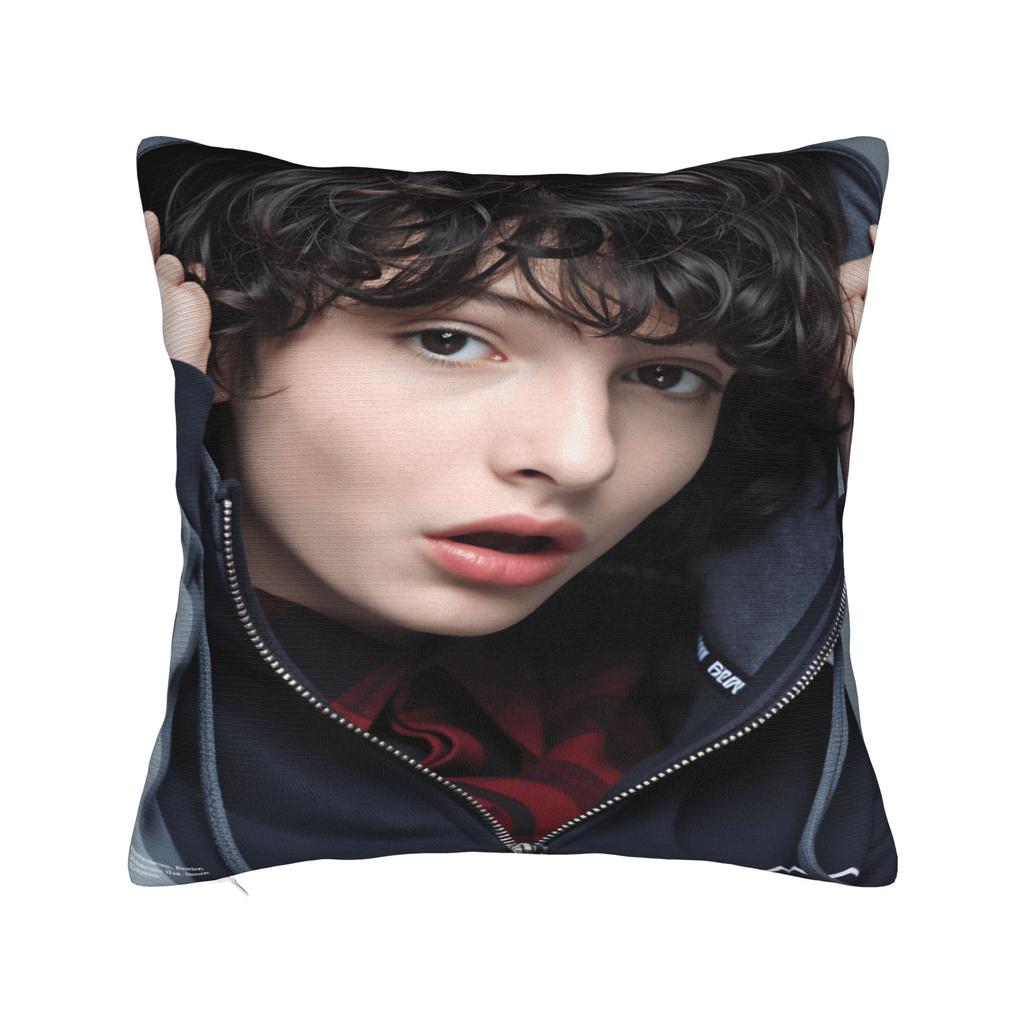 Povlak na polštář F-Finn Wolfhard Vtipný povlak na polštář na židli pohovku bytový dekor povlaky na polštáře