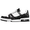 Trainer Cow Leather Trendy Low Top Skateboard Shoes Women's Black 1AC2A5