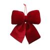 Red Velvet Christmas Bow Ornament for Tree and Wedding Decoration
