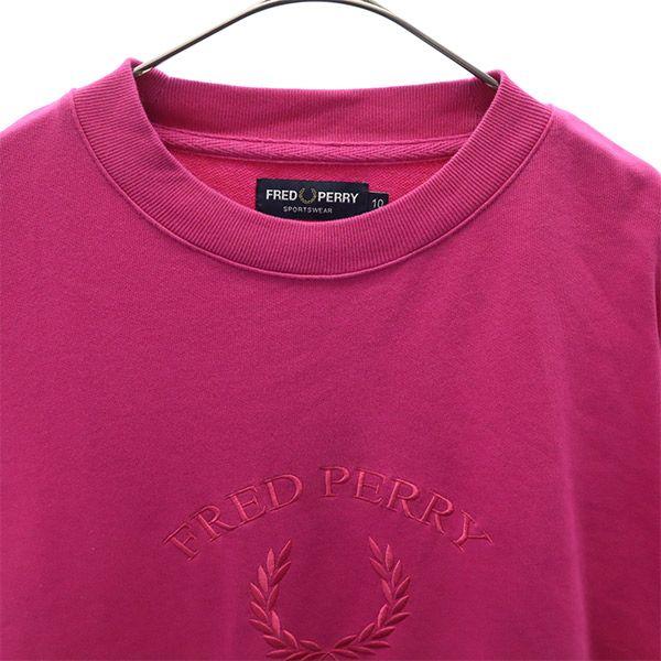 Fred Perry Long Sleeve Trainer 10 Pink Sweat Women Used