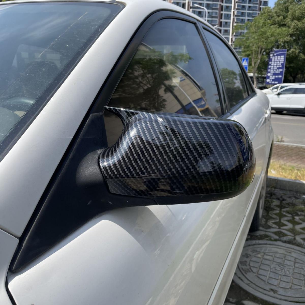 

Compatible Mazda 6/3 (2003-2012) Carbon Fiber Horn Rearview Mirror Shell Glossy Black