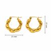 European & Korean Elegant Simple Round Stud Earrings - Circle Design, Stainless Steel