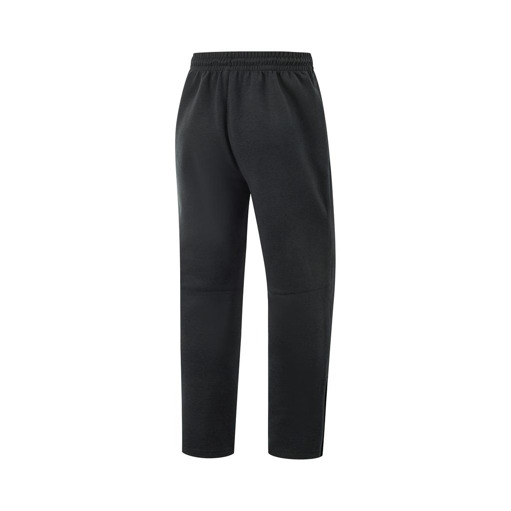 Li Ning Wade Series Comfortable Simple Versatile Straight Leg Lace-Up Loose Knit Sports Pants Men bottoms Black AKLV025-1