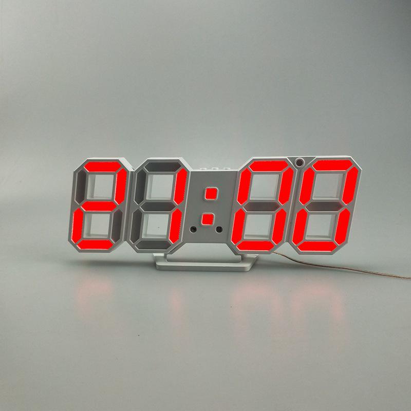 3D Three-dimensional Clock LED Alarm Clock Korean Electronic Clock Living Room 3D Wall Clock Digital Clock