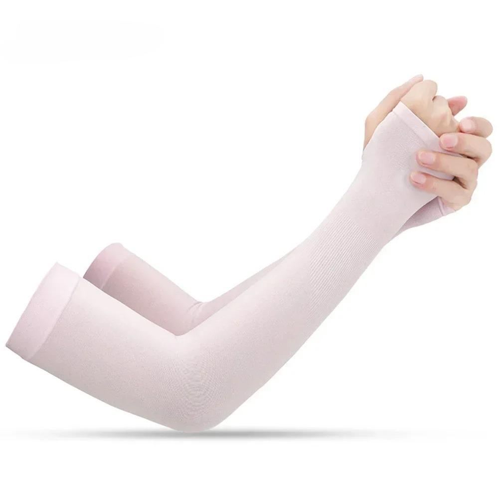 Universal UV Protection Arm Sleeves with Thumb Hole for Summer Sports Golf Hiking Cooling Breathable Unisex Sun Block Sleeves
