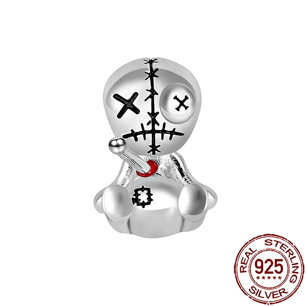 Gothic Charms Copper Halloween Nightmare Skull Skeleton Voodoo Doll Beads Fit Bracelet Necklace Diy Jewelry