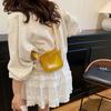 New PVC Messenger Bag Transparent Solid Color Crossbody Bag Waterproof Jelly Shoulder Bag Girls Lipstick Key Storage Bag