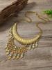 Retro Bohemian Drop Pendant Necklace With Alloy Waterdrop Shape For Fashion Enthusiasts