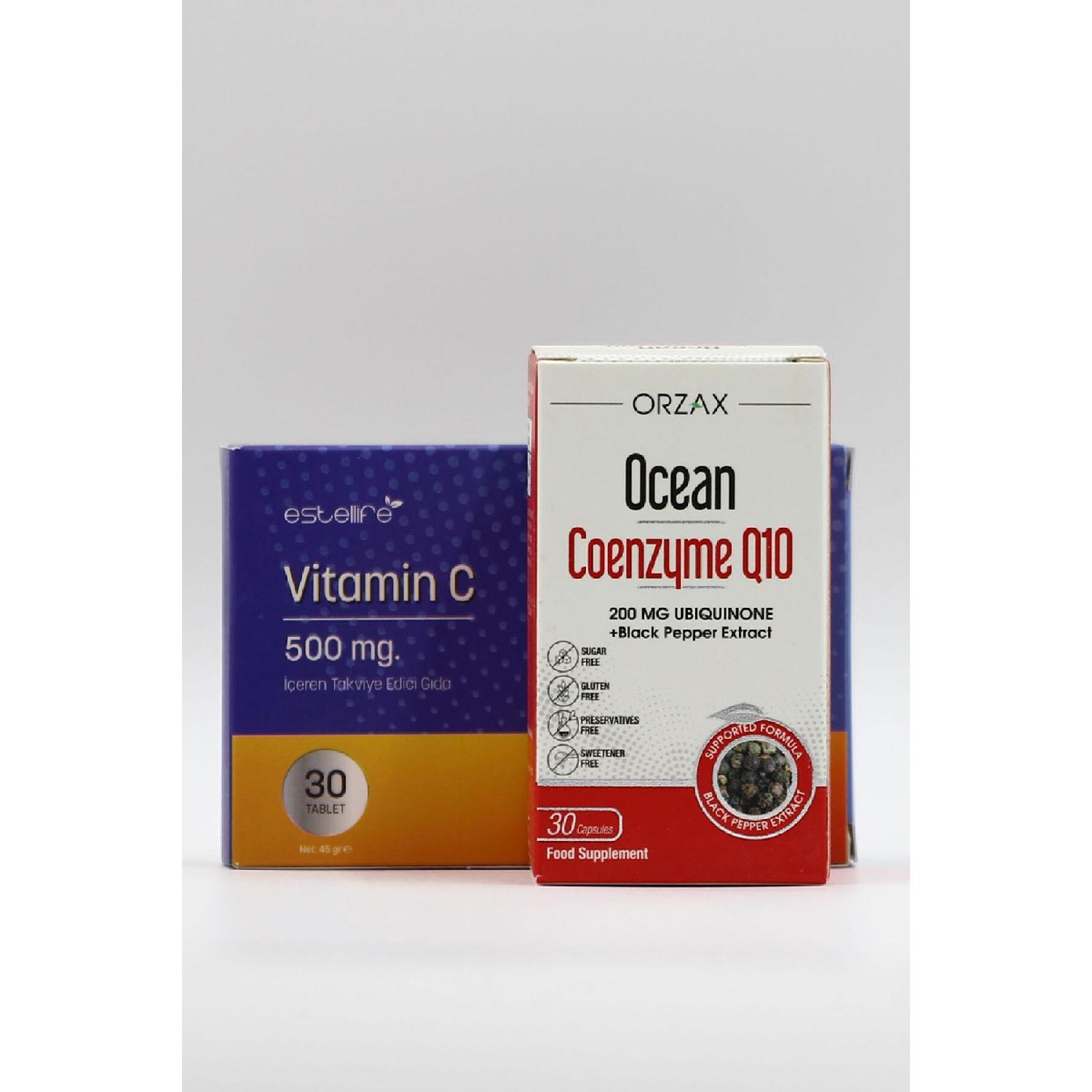 

Coenzyme Q10 200mg 30 Capsules Vitamin C 30 Tablets