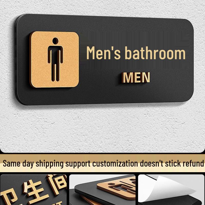 Men's & Women's Restroom Directional Signs for Public Toilets – Left & Right Arrows for Hotels & Offices