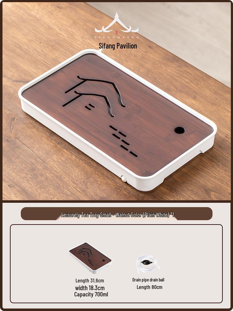 2026 Bamboo Tea Tray: Light Luxury, Small Draining Table with Water Storage and Dry Brew Design