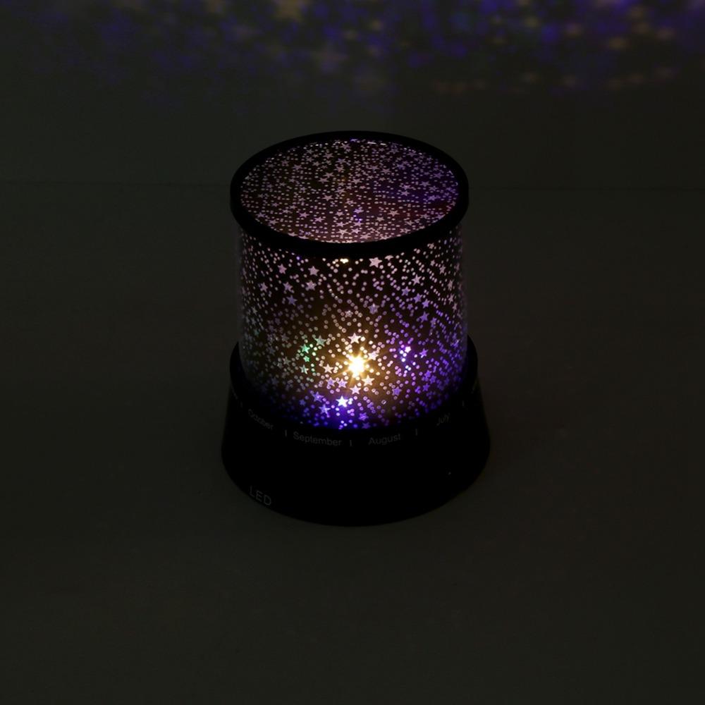 Stars Pattern Night Light Battery Powered LED Projection Light Romantic LED Projector Lamp Bedroom
