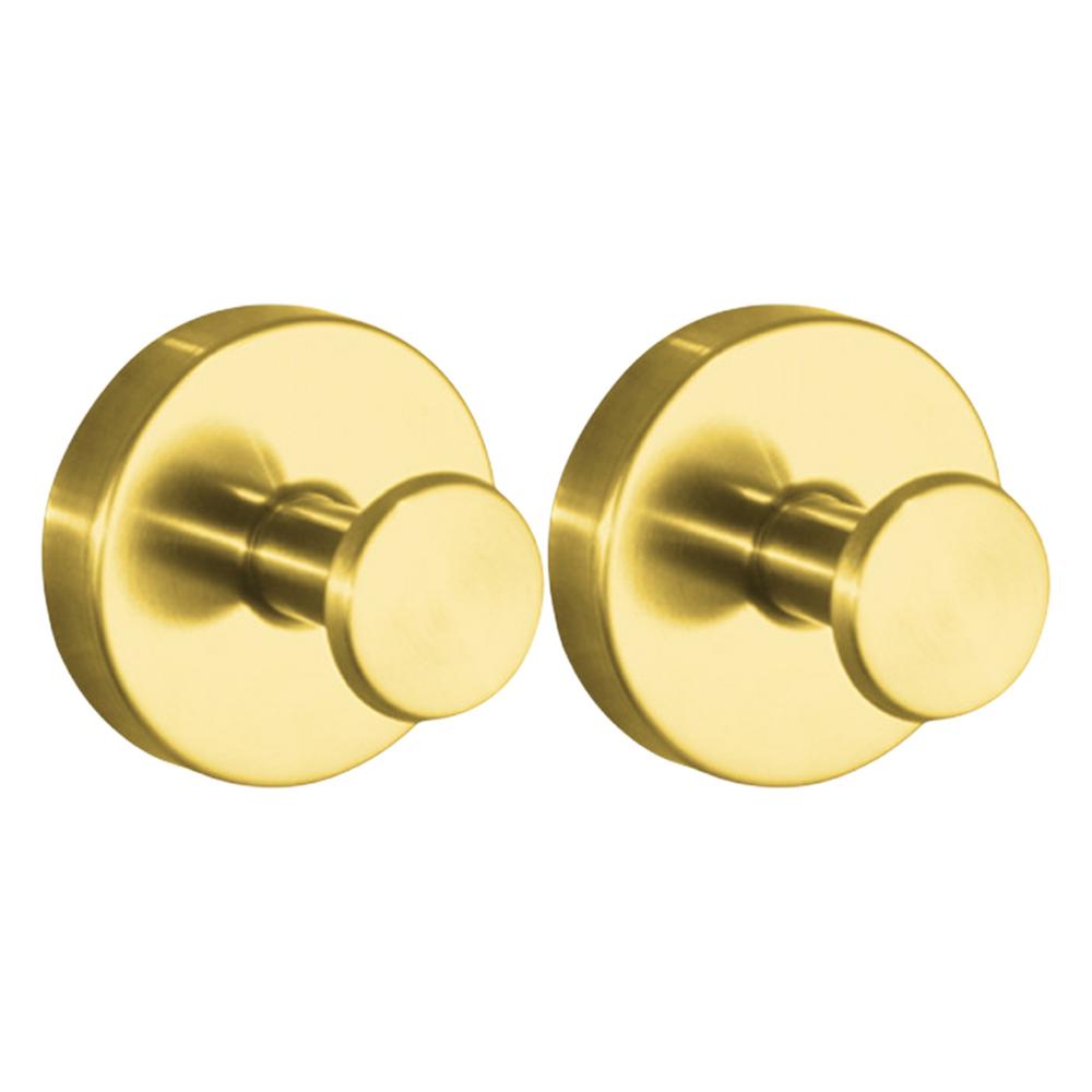 2pcs Stainless Steel Adhesive Wall Hooks Waterproof Shower Hanging Hook Heavy Duty Towel Hook Hanger Bathroom Storage Holder