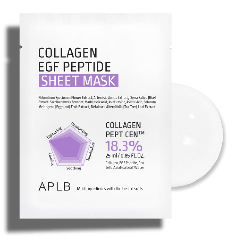 Aplb Collagen Egf Peptide Sheet Mask 10pcs NONE