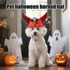Halloween Pet Hat Cat Formal Hat with Horns Pumpkin Spider Hat Adjustable Headpiece for Small Dogs And Cats Holiday Costume Accessory