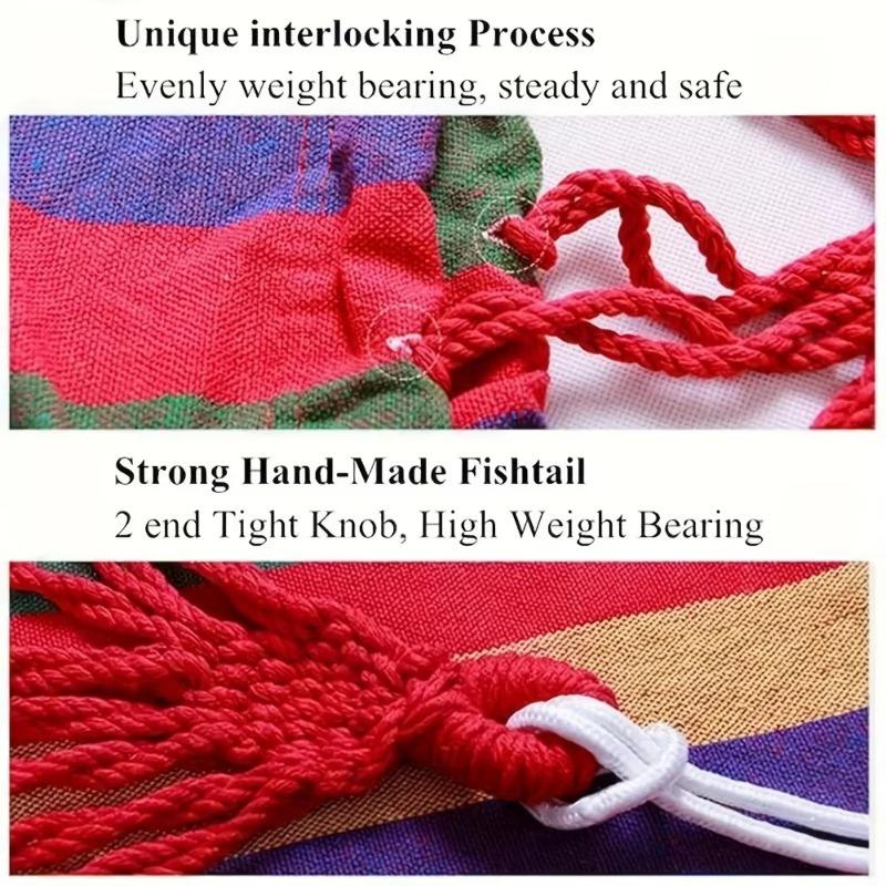 Hammock Chair Portable Outdoor Camping Hammock Chair Canvas Leisure Swing Hanging Chairs Rope Swing for Indoor Camp Hammocks