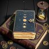 200 Pages Moon Phase Leather Journal | Vintage Deckle Edge Paper Grimoire Notebook Sketchbook | Book of Shadow | Blank Spell Book Gifts