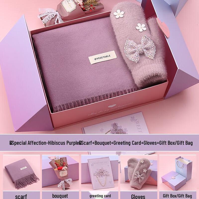 

Женский комплект шарф и перчатки One Size