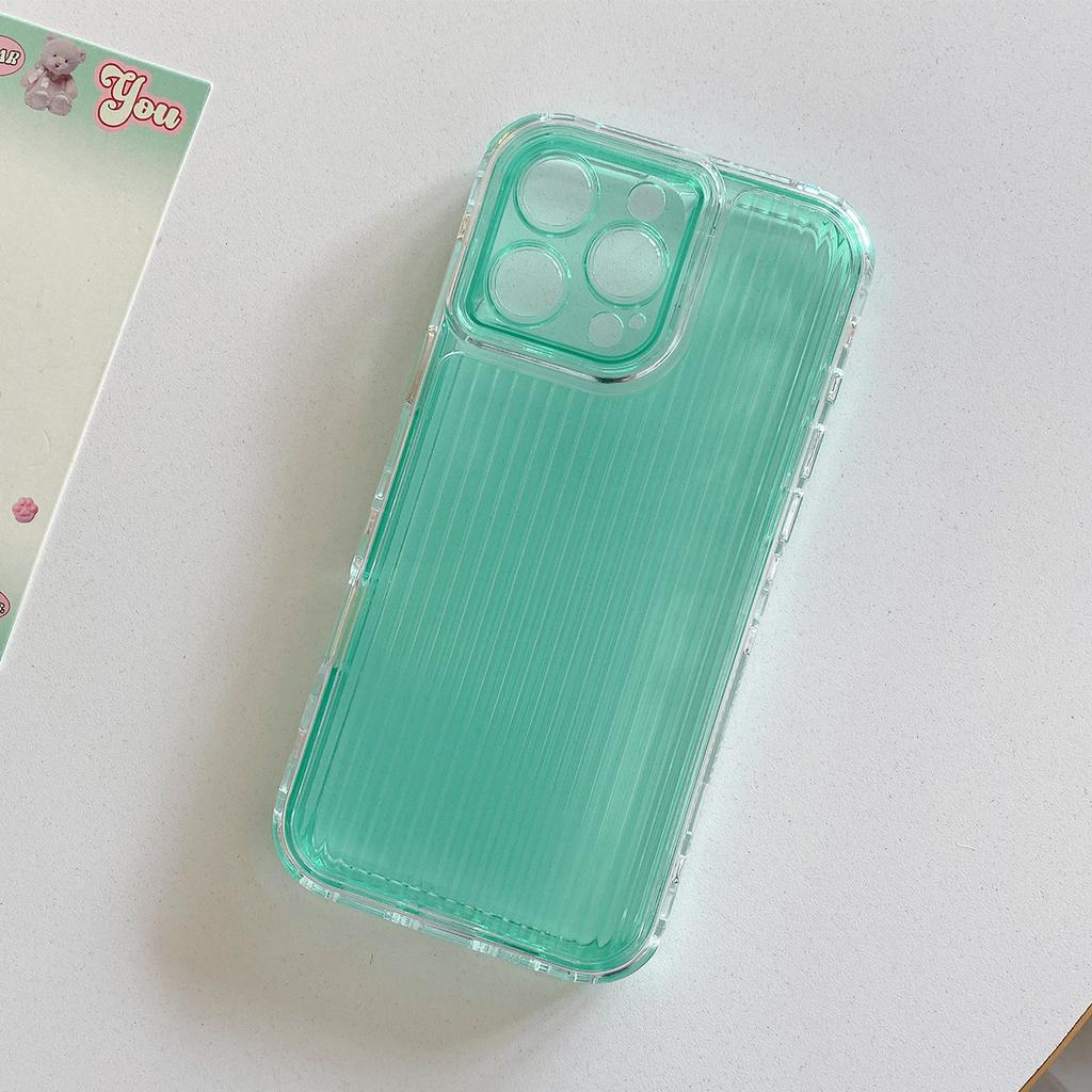 Dreidimensionale gestreifte transparente Handyhülle kann stehen Imd Zwei-in-eins Handyhülle Abnehmbar für Apple Hülle Nische High-End