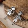 Ladies' Retro Fashion Asymmetric Earrings