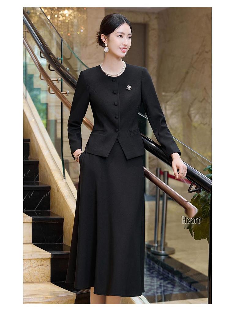High-End Professional Women's Suit: Elegant Skirt and Blazer for Marketing and Events