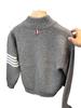 2025 Men's Autumn/Winter Korean Style Thick Baseball Collar Knit Cardigan Jacket