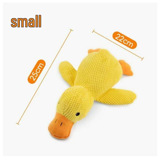 Squeaky Yellow Duck Plush Toy for Dogs - Durable Chew & Teething Entertainment