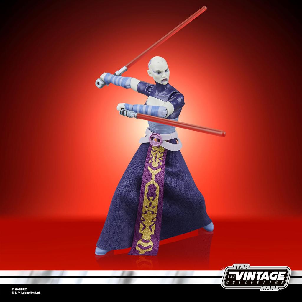 Star Wars The Vintage Collection Asajj The Clone Wars Premium Collectible Action Figure Ventress, 3.75-inch