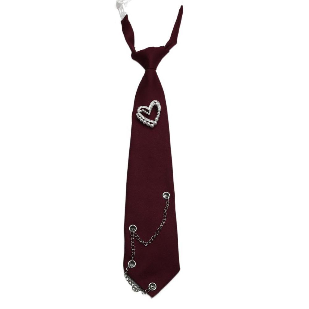Korean Style Long Necktie Tassels Shirt Tie Elegant Love Heart Tie  Daily