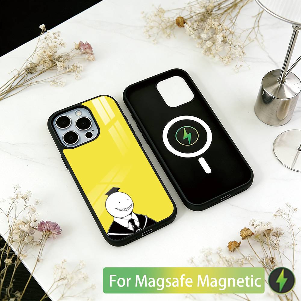 Koro-sensei Phone Case For iPhone17,16,15,14,13,12,11 Plus,Pro Magnetic with Magsafe Wireless Charging