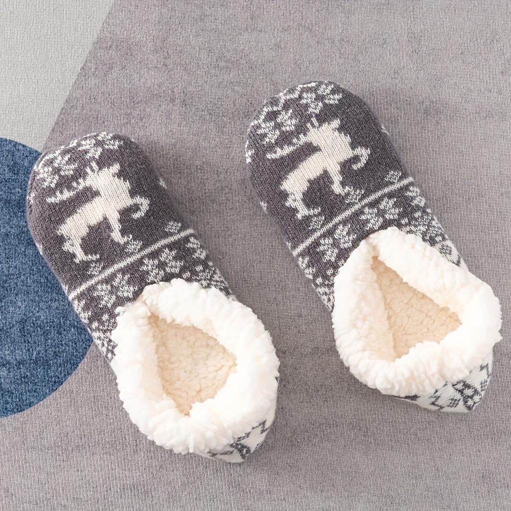 Non Slip Women's Warm Plush Coral Fleece Socks | One Pair Solid Color Floor Socks No Show Socks