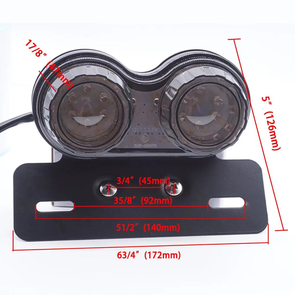 Universal Motorcycle Led Taillight Rear Brake Light License Plate Light Turn Signal Indicator Light Assembly