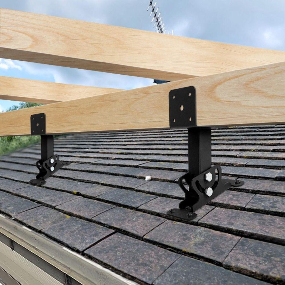 Adjustable Terrace Riser Beam Frame Kit Saddle Shaped Canopy Support Frame Roof Installation