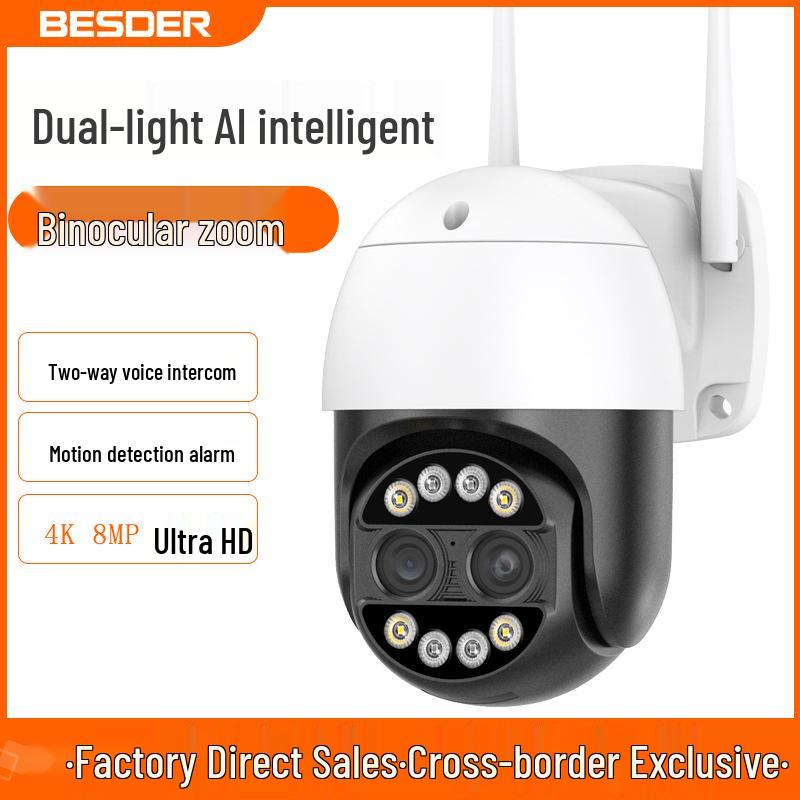 

8MP Wireless PTZ Camera with 8x Optical Zoom and WiFi Connectivity 4MP US Plug