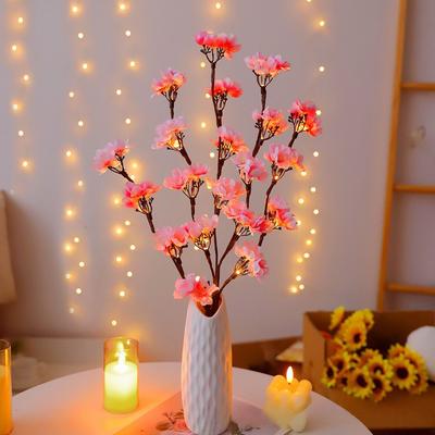 1PC Simulation Cherry Blossom Branch Light Nordic Room Bedroom Decoration Creative Night Light Homestay Decoration