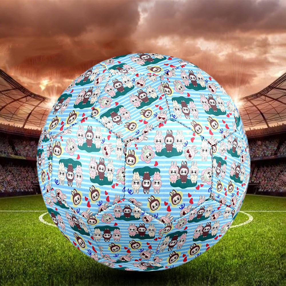 Labubu Print Size 5 Soccer Ball, Standard Match Football for Sports Game and Team Practice, Ideal Gift for Soccer Fans