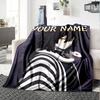 1pc Iguro Obanai Blanket with Custom Name, Gift, for Men and Women, Soft Blanket, Good for Sofa Bed Couch Travel, Lightweight Flannel Blanket
